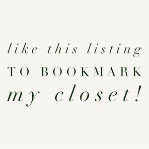 LIKE this post to bookmark closet!